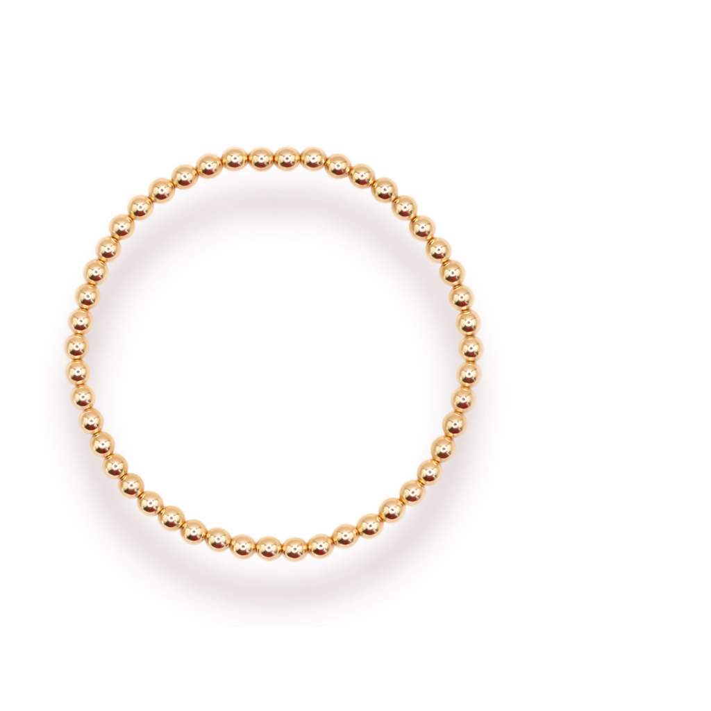 4MM Gold Beaded Bracelet